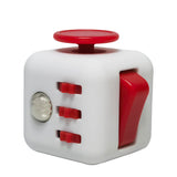 Appash Fidget Cube Stress Anxiety Pressure Relieving Toy Great for Adults and Children[Gift Idea][Relaxing Toy][Stress Reliever][Soft Material](White & Red)