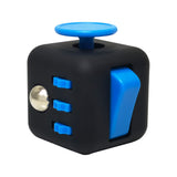 Appash Fidget Cube Stress Anxiety Pressure Relieving Toy Great for Adults and Children[Gift Idea][Relaxing Toy][Stress Reliever][Soft Material](Black & Blue)