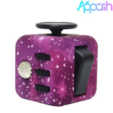 Appash Fidget Cube Stress Anxiety Pressure Relieving Toy Great for Adults and Children[Gift Idea][Relaxing Toy][Stress Reliever][Soft Material](Starry Purple)