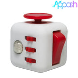 Appash Fidget Cube Stress Anxiety Pressure Relieving Toy Great for Adults and Children[Gift Idea][Relaxing Toy][Stress Reliever][Soft Material](White & Red)