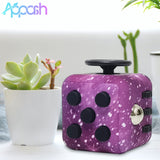 Appash Fidget Cube Stress Anxiety Pressure Relieving Toy Great for Adults and Children[Gift Idea][Relaxing Toy][Stress Reliever][Soft Material](Starry Purple)