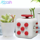 Appash Fidget Cube Stress Anxiety Pressure Relieving Toy Great for Adults and Children[Gift Idea][Relaxing Toy][Stress Reliever][Soft Material](White & Red)