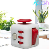 Appash Fidget Cube Stress Anxiety Pressure Relieving Toy Great for Adults and Children[Gift Idea][Relaxing Toy][Stress Reliever][Soft Material](White & Red)