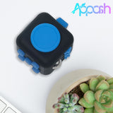 Appash Fidget Cube Stress Anxiety Pressure Relieving Toy Great for Adults and Children[Gift Idea][Relaxing Toy][Stress Reliever][Soft Material](Black & Blue)