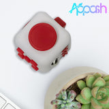 Appash Fidget Cube Stress Anxiety Pressure Relieving Toy Great for Adults and Children[Gift Idea][Relaxing Toy][Stress Reliever][Soft Material](White & Red)