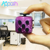 Appash Fidget Cube Stress Anxiety Pressure Relieving Toy Great for Adults and Children[Gift Idea][Relaxing Toy][Stress Reliever][Soft Material](Starry Purple)