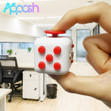 Appash Fidget Cube Stress Anxiety Pressure Relieving Toy Great for Adults and Children[Gift Idea][Relaxing Toy][Stress Reliever][Soft Material](White & Red)