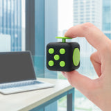 Appash Fidget Cube Stress Anxiety Pressure Relieving Toy Great for Adults and Children[Gift Idea][Relaxing Toy][Stress Reliever][Soft Material](Black & Green)