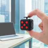 Appash Fidget Cube Stress Anxiety Pressure Relieving Toy Great for Adults and Children[Gift Idea][Relaxing Toy][Stress Reliever][Soft Material](Black & Red)