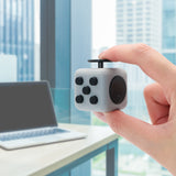 Appash Fidget Cube Stress Anxiety Pressure Relieving Toy Great for Adults and Children[Gift Idea][Relaxing Toy][Stress Reliever][Soft Material](Light Gray & Black)