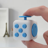 Appash Fidget Cube Stress Anxiety Pressure Relieving Toy Great for Adults and Children[Gift Idea][Relaxing Toy][Stress Reliever][Soft Material](White & Blue)