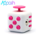 Appash Fidget Cube Stress Anxiety Pressure Relieving Toy Great for Adults and Children[Gift Idea][Relaxing Toy][Stress Reliever][Soft Material](White & Pink)