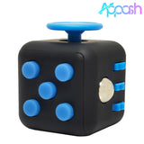 Appash Fidget Cube Stress Anxiety Pressure Relieving Toy Great for Adults and Children[Gift Idea][Relaxing Toy][Stress Reliever][Soft Material](Black & Blue)